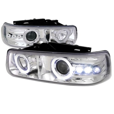 Overtime Projector Headlight for 00 to 06 Chevrolet Tahoe, 8 x 16 x 19 in. - Chrome OV2654250